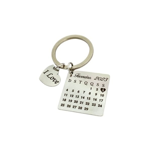 8-1.jpg Chaveiro Calendário Quadrado, Personalizado, Aço Inox — foto 2 de 4