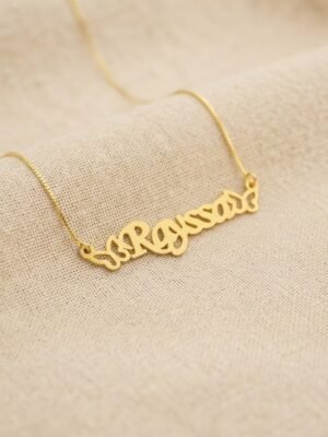 Colar De Nome, Fontes Personalizados, Banhado Ouro 18k