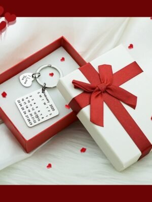 Chaveiro Calendário Quadrado, Personalizado, Aço Inox