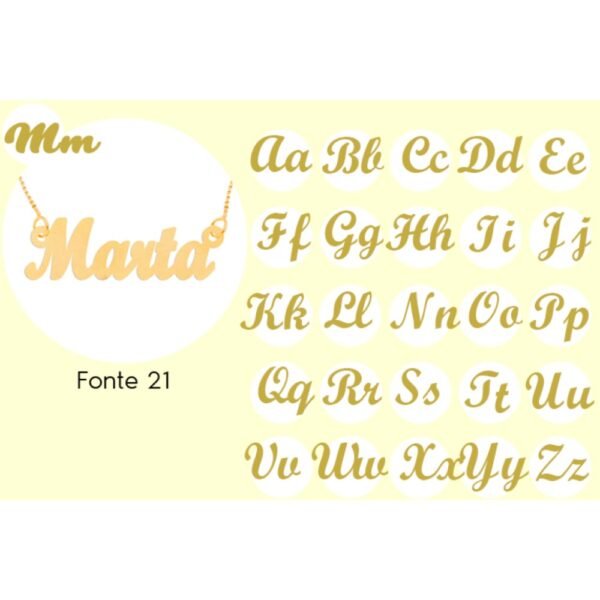 colar-de-nome-fontes-personalizados-banhado-ouro-18k-900 Colar De Nome, Fontes Personalizados, Banhado Ouro 18k