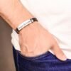 Pulseira Masculina, Personalizada com Escrita, Silicone