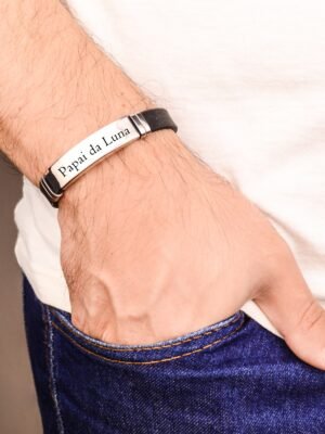 Pulseira Masculina, Personalizada com Escrita, Silicone